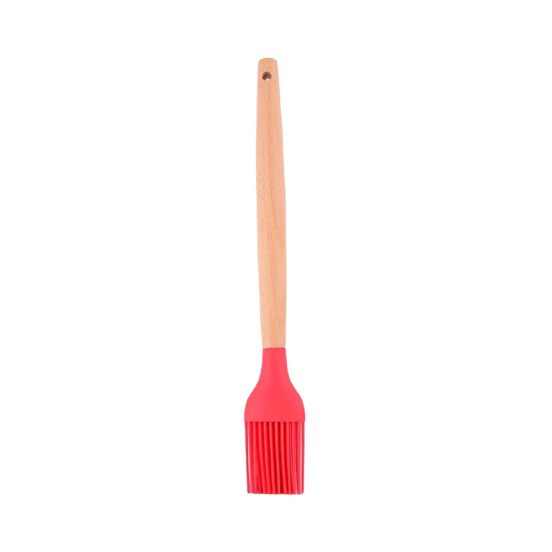 Silicone/wooden kitchen brush