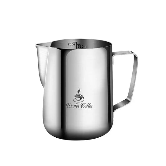 Stainless steel milk pitcher with graduated scale - Multi-formats