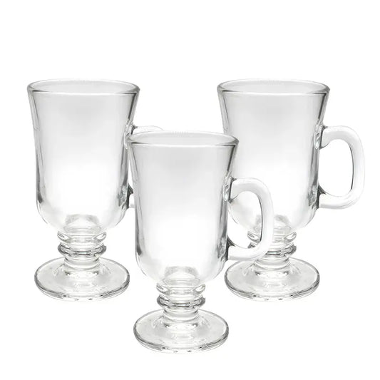 3 verre irish coffee 250ml sur fond blanc